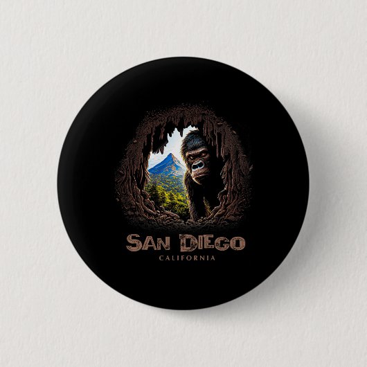 San Diego California Souvenir Wandern Button (Vorderseite)