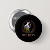 San Diego California Souvenir Wandern Button (Vorne & Hinten)