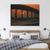 San Diego California Sunset Ocean Beach Pier Leinwanddruck (Insitu (Schlafzimmer))