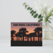 San Diego California Sunset Postkarte (Stehend Vorderseite)