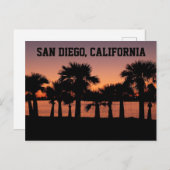 San Diego California Sunset Postkarte (Vorne/Hinten)