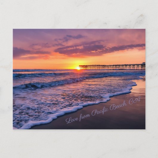 San Diego California Sunset Postkarte (Vorderseite)