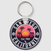 San Diego California Sunset Vacation Souvenirs 60e Schlüsselanhänger (Rückseite)