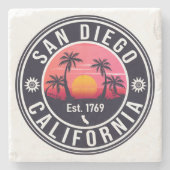 San Diego California Sunset Vacation Souvenirs 60e Steinuntersetzer (Vorderseite)