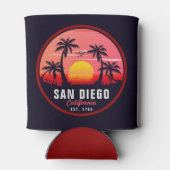 San Diego California Sunset Vacation Souvenirs 80e Dosenkühler (Rückseite)