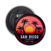 San Diego California Sunset Vacation Souvenirs 80e Flaschenöffner (Vorderseite)