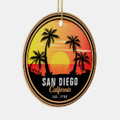 San Diego California Sunset Vacation Souvenirs 80e Keramik Ornament (Rechts)
