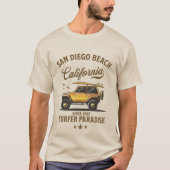 San Diego California Surfer Paradise T-Shirt (Vorderseite)
