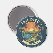 San Diego California Travel Magnet (Vorderseite/Rückseite)
