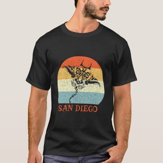 San Diego California Tribal Ta Ray T-Shirt (Vorderseite)