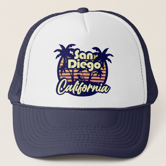 San Diego California Truckerkappe (Vorderseite)