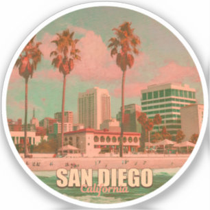 San Diego California Vintag Souvenirs der 50er Jah Aufkleber