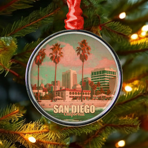 San Diego California Vintag Souvenirs der 50er Jah Ornament Aus Metall