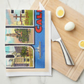 San Diego California Vintager Großbuchstabe Postka Geschirrtuch (Viertel Falte)