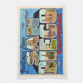 San Diego California Vintager Großbuchstabe Postka Geschirrtuch (Vertikal)