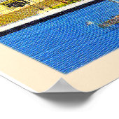 San Diego California Vintager Großbuchstabe Postka Poster (Ecke)