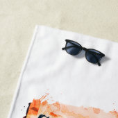 San Diego California Watercoloer Sunset View Strandtuch (Beispiel)