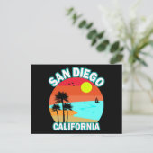 San Diego California Weihnachtsmann Postkarte (Stehend Vorderseite)