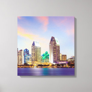 San Diego California Wrapped Canvas 16,80 X 17,50" Leinwanddruck
