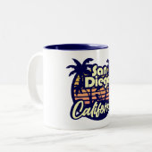 San Diego California Zweifarbige Tasse (Vorderseite Links)
