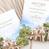 San Diego Casa del Prado CA Save the Date Karte