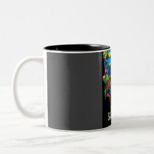 San Diego City Karte - Abstrakter Pop Colorado Zweifarbige Tasse