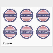 San Diego City Pride Emblem – American Identity Runder Aufkleber (Blatt)