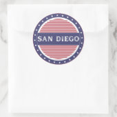 San Diego City Pride Emblem – American Identity Runder Aufkleber (Tasche)