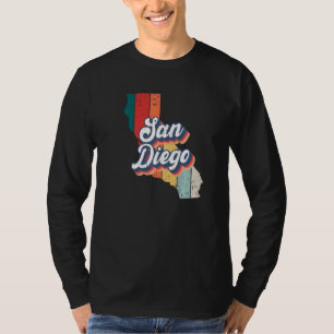 San Diego City Retro Vintages Heimat Kalifornien P T-Shirt