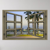 San Diego City Scape durch ein Open-Window-Poster Poster (Vorne)