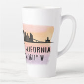 San Diego City Skyline Latitude und Längengrad Milchtasse (Rechts)