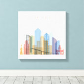San Diego City Skyline Leinwanddruck (Insitu (Holzboden))