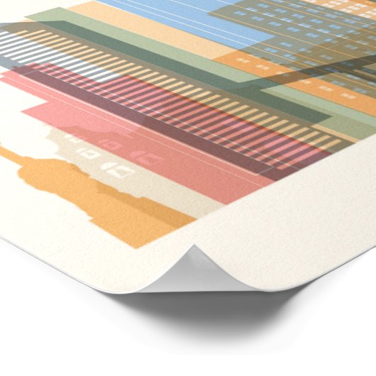 San Diego City Skyline Poster (Ecke)