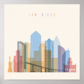 San Diego City Skyline Poster (Vorne)