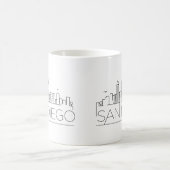 San Diego| City Stylized Skyline Kaffeetasse (Mittel)