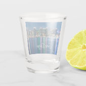 San Diego Cityscape Skyline Schnapsglas (Rückseite)
