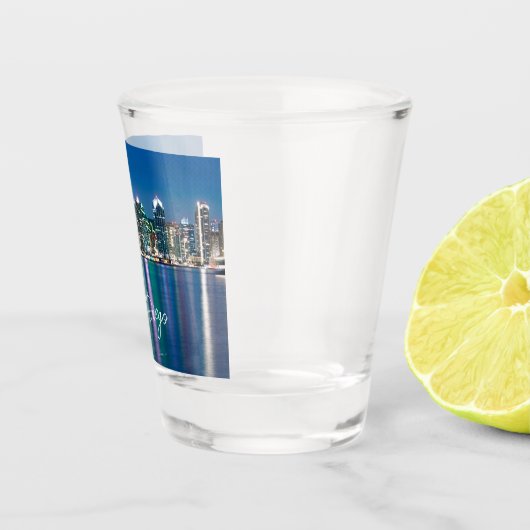 San Diego Cityscape Skyline Schnapsglas (Rechts)