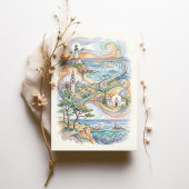 San Diego Coastal Landmarks Watercolor Wedding Einladung