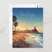 San Diego Coronado Postkarte (Vorne/Hinten)