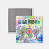 San Diego Deep Dream Magnet (Vorderseite/Rückseite)