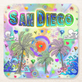 San Diego Deep Dream Untersetzer (Vorderseite)