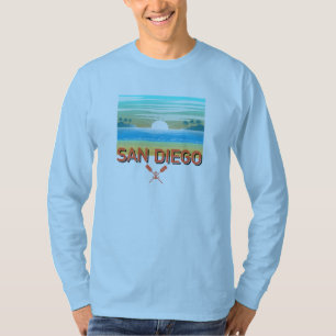 San Diego Design - einfaches Langarm T-Shirt