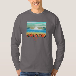 San Diego Design - einfaches Langarm-T-Shirt T-Shirt