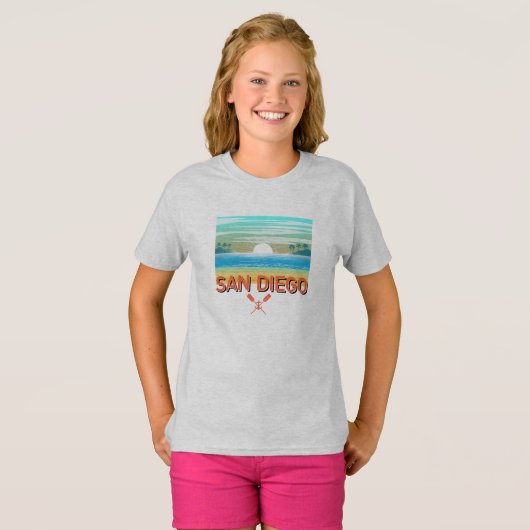 San Diego Design - Girls' Basic T - Shirt (Vorne ganz)