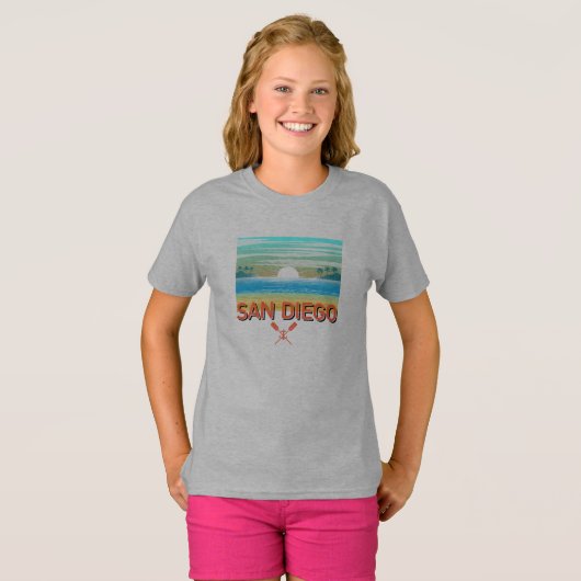 San Diego Design - Girls' Basic T - Shirt (Vorne ganz)