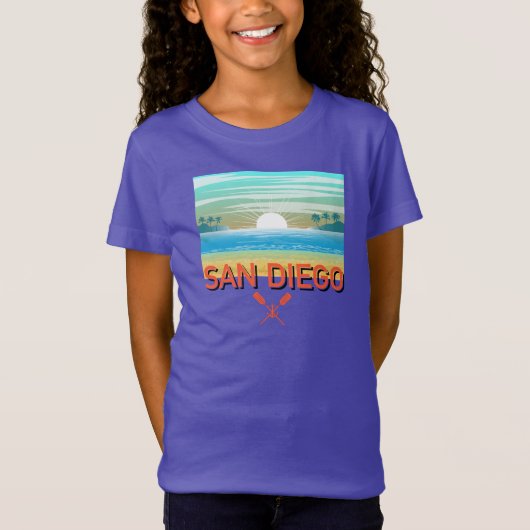 San Diego Design - Girls' Fine Jersey T - Shirt (Vorderseite)