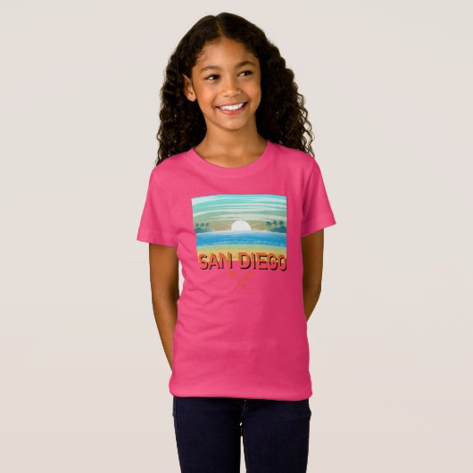 San Diego Design - Girls' Fine Jersey T - Shirt (Vorne ganz)