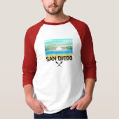 San Diego Design - Herren Basic 3/4 Sleeve Raglan T-Shirt (Vorderseite)