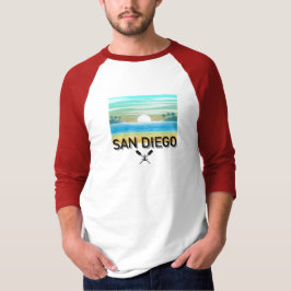 San Diego Design - Herren Basic 3/4 Sleeve Raglan  T-Shirt