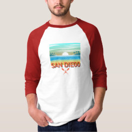 San Diego Design - Herren Basic 3/4 Sleeve Raglan  T-Shirt